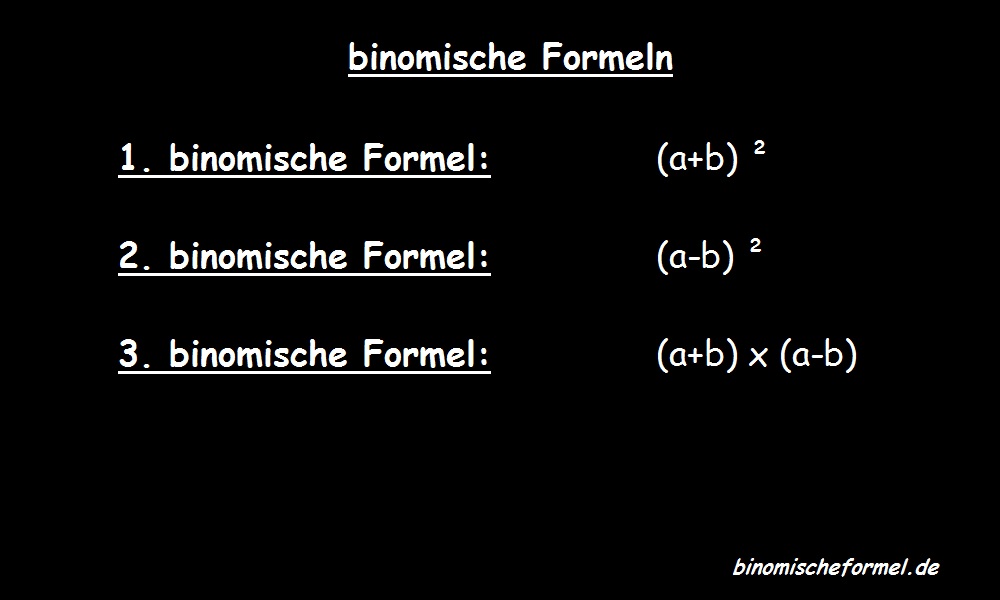 Die binomischen Formeln